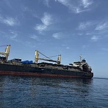 Towing the Vessel to the Port after Bombing
Incident
